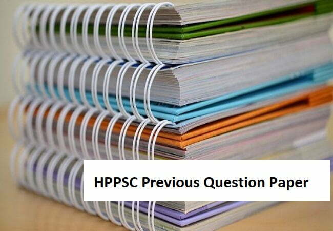 HPPSC Previous Model Question Paper 2020